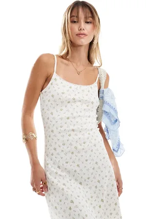 Miss Selfridge Pointelle cami mini dress in ditsy