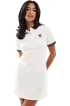 Miss Selfridge Polo tennis mini dress in cream