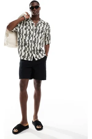 Pull&Bear Rustic stripe printed shirt in