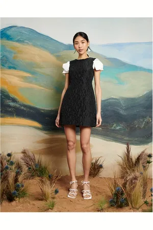 Sister Jane Dream contrast puff sleeve mini dress in