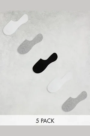 ASOS 5 pack invisible liner socks in multiple colors