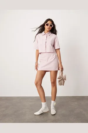 ASOS Tailored mini skirt with linen in - part of a set