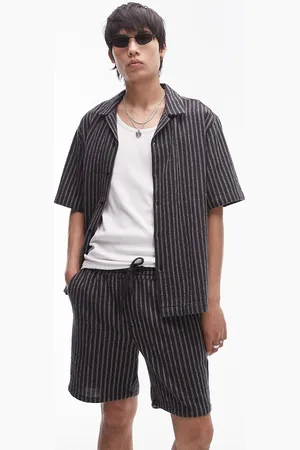 Topman Striped shorts in black - part of a set