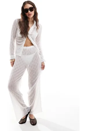 VERO MODA Textured sheer beach pants in - part of a set