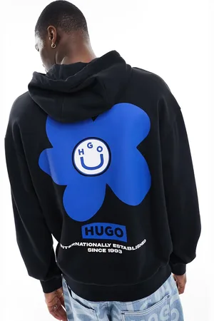 Hugo Blue Graphic hoodie in