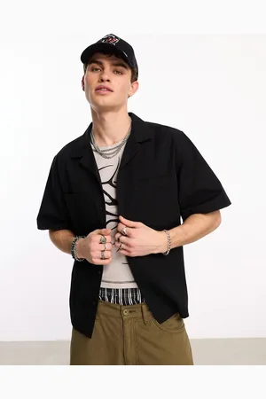 COLLUSION Ripstop revere short sleeve shirt in