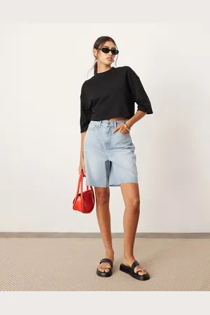 ASOS Denim city shorts in washed