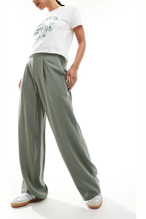 ASOS Relaxed pull on pants in khaki
