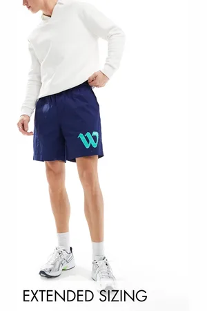 ASOS Nylon short in with boucle patch & embroidery