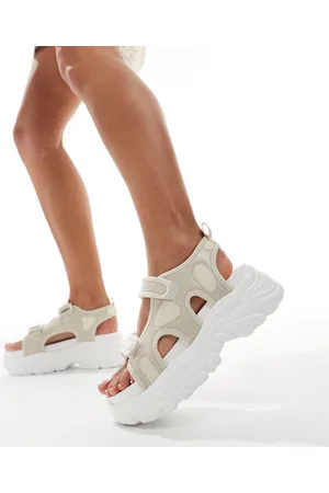 Truffle Collection Super chunky sporty sandals in beige