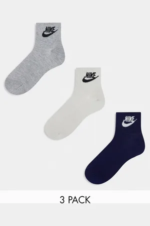 Nike Everyday Essential 3 pack ankle socks in off white, gray and navy