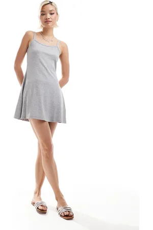 Monki Jersey mini slip dress in heather