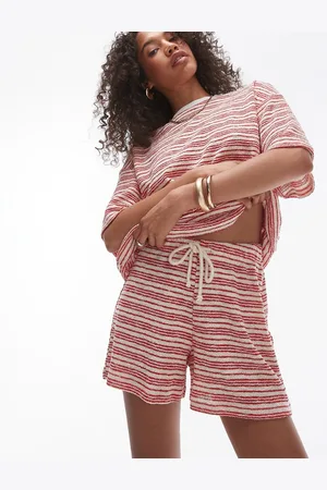 Topshop Stripe textured beach short in