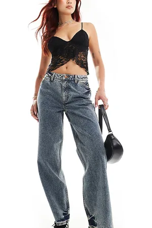 Reclaimed 00s low rise jean in acid wash