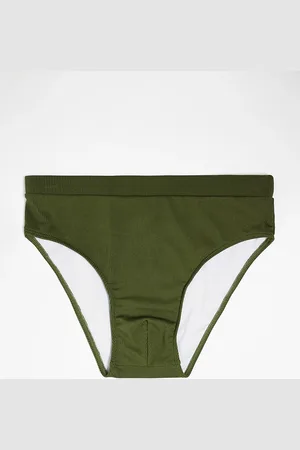 Reclaimed Swim trunks in khaki rib