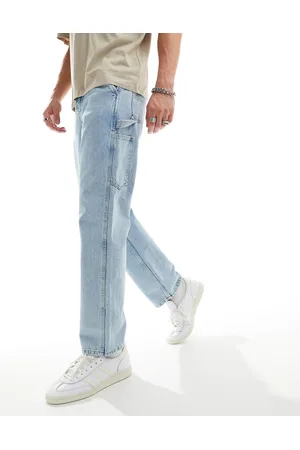 Only & Sons Edge straight fit jeans in light 90s wash