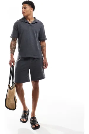 Pull&Bear Knit shorts in dark - part of a set