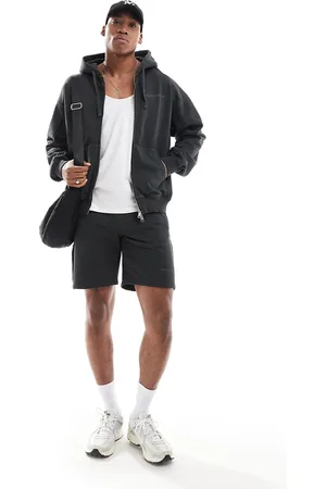 The Couture Club Raw seam zip up hoodie in charcoal - part of a set
