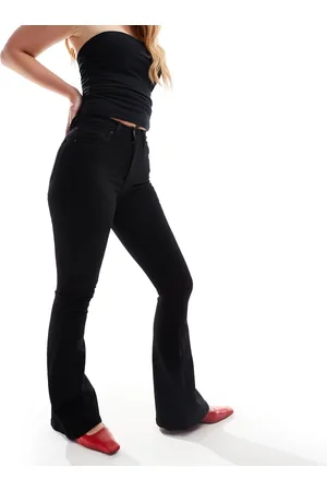 Topshop High rise Jamie flare jeans in