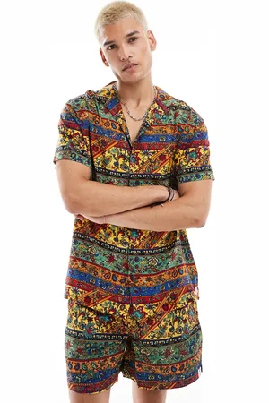 Hunky Trunks Paisley beach shirt in - part of a set