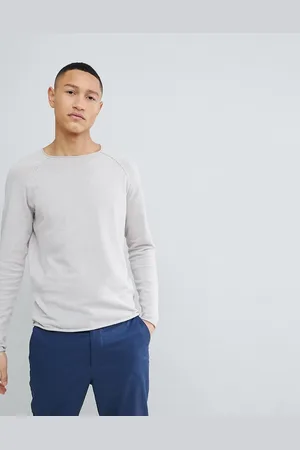 SELECTED Knitted Sweater With Roll Hem Detail