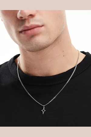 ASOS Waterproof stainless steel necklace with star pendant in tone