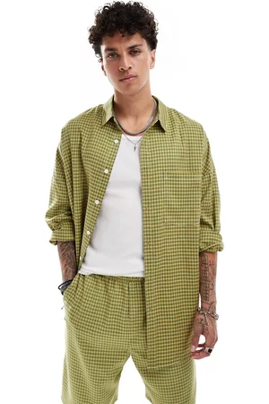 COLLUSION Oversized long sleeve shirt in plaid - part of a set