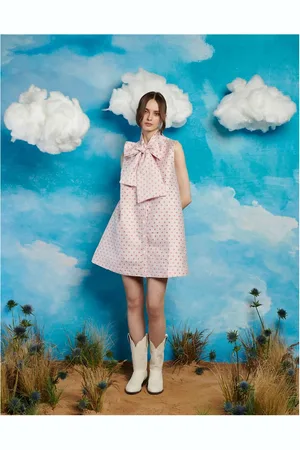 Sister Jane Bow shirt mini dress in