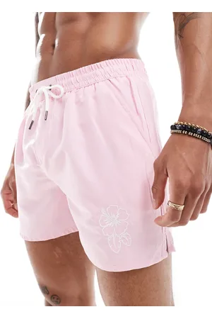 Another Influence Swim shorts with hibiscus embroidery in - part of a set