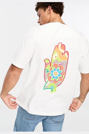 Pretty Green Avalon oversized fit T-shirt in with back print