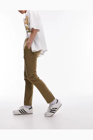 Topman Elasticized waist jogger pants in khaki