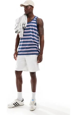 Ralph Lauren Icon logo multi stripe tank top in mid
