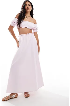 ASOS Poplin full hem circle skirt in baby - part of a set
