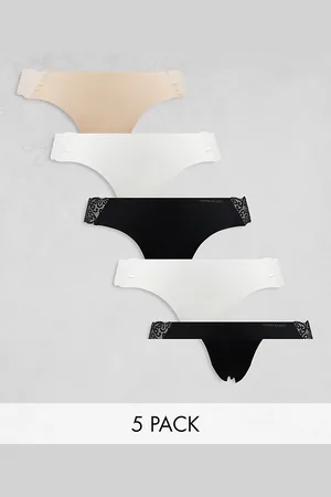 Cotton On Cotton On 5-pack seamless thongs with lace panel