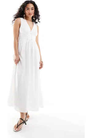 EVER NEW Bow detail midaxi dress in ivory
