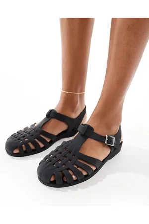 ASOS Falcon jelly flat sandals in