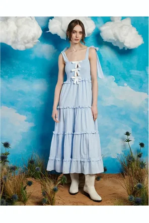 Sister Jane Bow stripe midaxi dress in