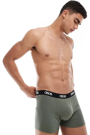 ASOS Capsule collection ribbed boxer briefs in dark