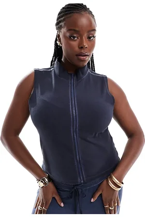 COLLUSION Plus zip through motocross top in washed - part of a set