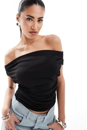 Simmi London Simmi slinky off the shoulder foldover top in