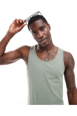 ASOS Muscle fit tank top in mid