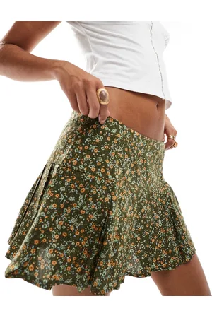 Motel Exclusive casini pleated mini skirt in grunge floral