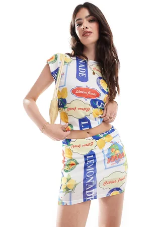 ASOS Fruit printed mesh mini skirt - part of a set