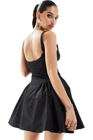 Kaiia Sweetheart neckline skater mini dress in