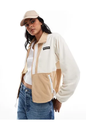 Columbia Back Bowl full zip fleece in cream