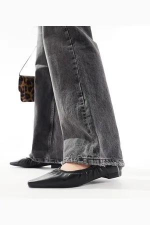 Glamorous Ruched pointed toe ballet flats in