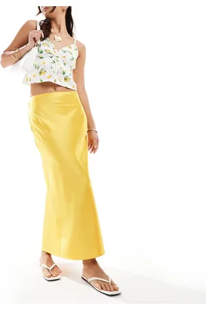 ASOS Satin bias cut midi skirt in