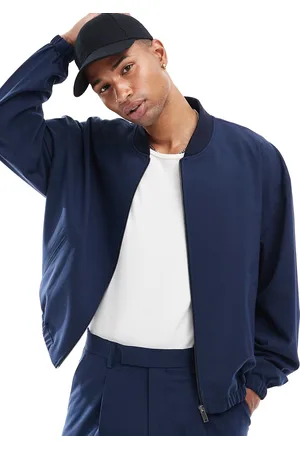 ASOS Sharp bomber jacket with pocket detailing in