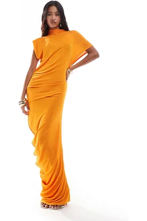 ASOS Slinky draped evening dress in