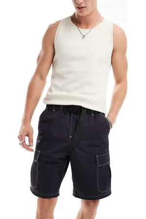 ASOS Cargo shorts with belt detail in navy